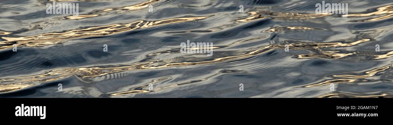 Panoramic Water Reflection Background Stock Photo