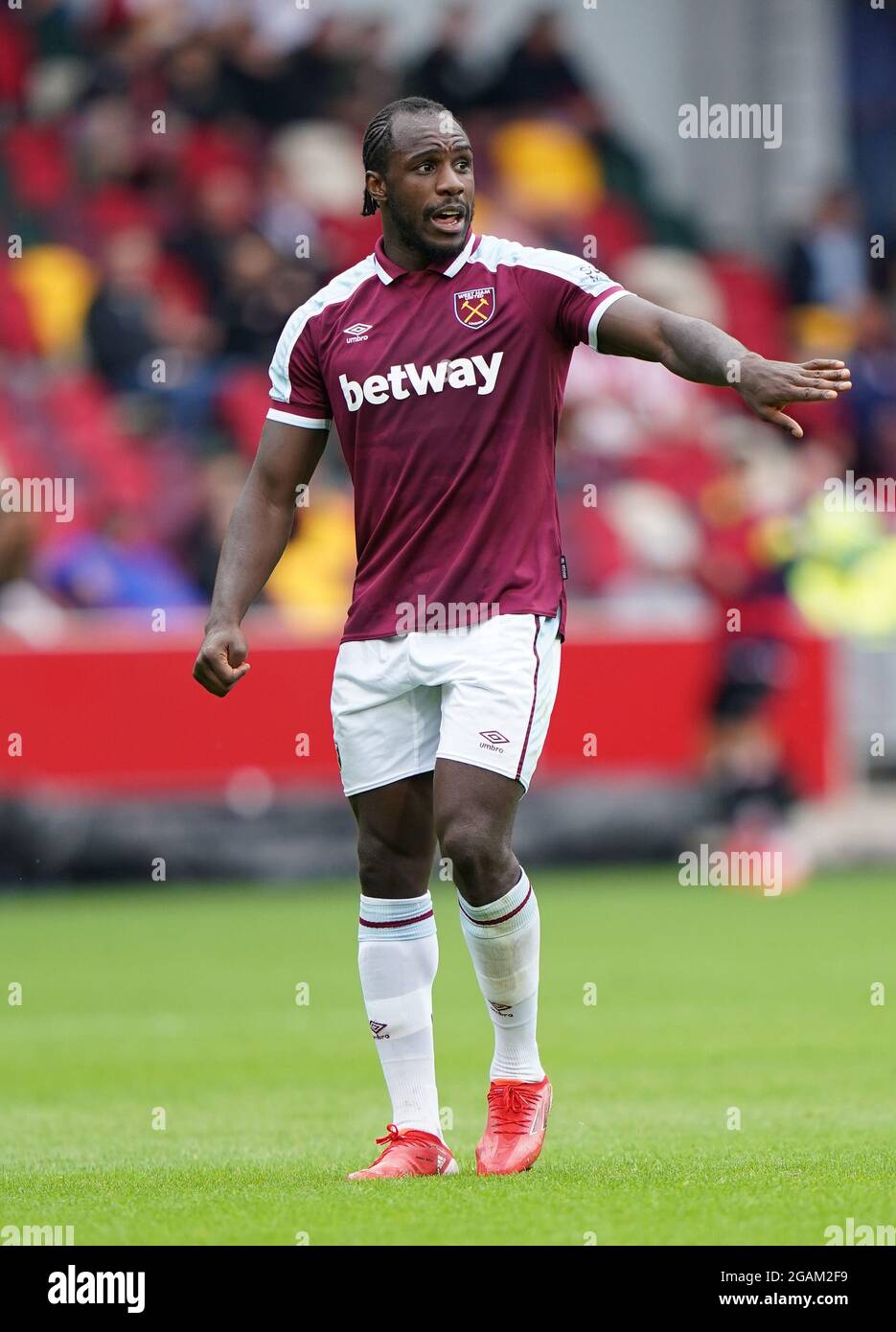 West Ham United S Michail Antonio During The Pre Season Friendly Match At The Brentford Community Stadium London Picture Date Saturday July 31 2021 Stock Photo Alamy