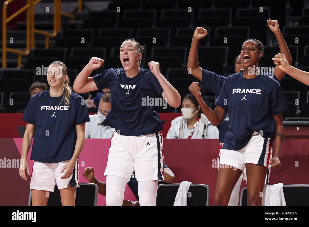 Alexia CHARTEREAU (6) of France during the Olympic Games Tokyo 2020, France-Nigeria  on July 30, 2021 at Saitama Super Arena in Tokyo, Japan - Photo Ann-Dee  Lamour / CDP MEDIA / DPPI Stock Photo - Alamy