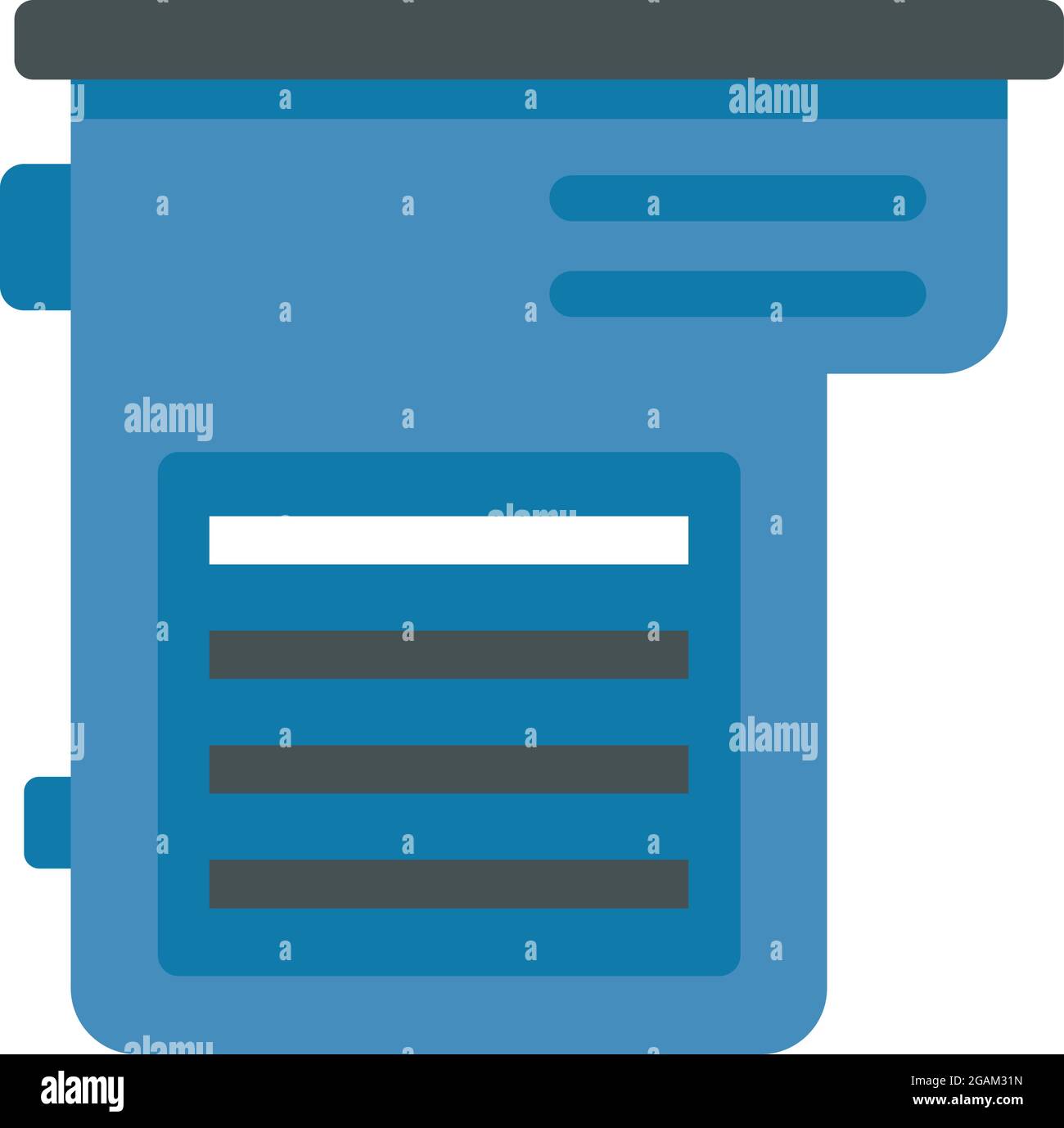 Factory cartridge icon. Flat illustration of factory cartridge vector ...