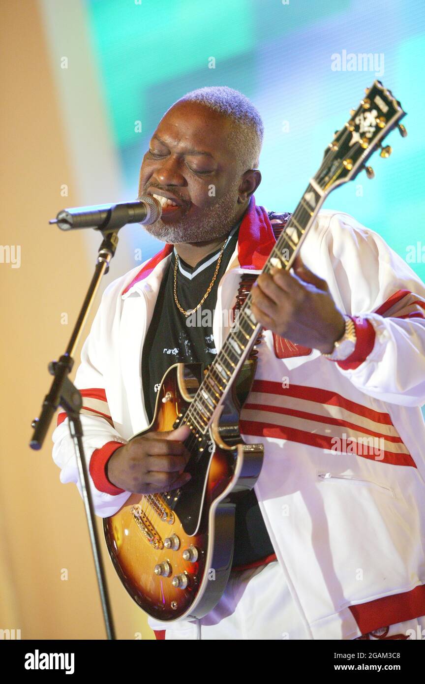 Jacob Desvarieux of Kassav' performs for the taping of Michel Drucker's ...