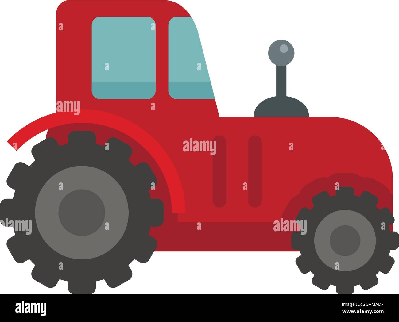 Autonomous tractor icon. Flat illustration of autonomous tractor vector icon isolated on white background Stock Vector