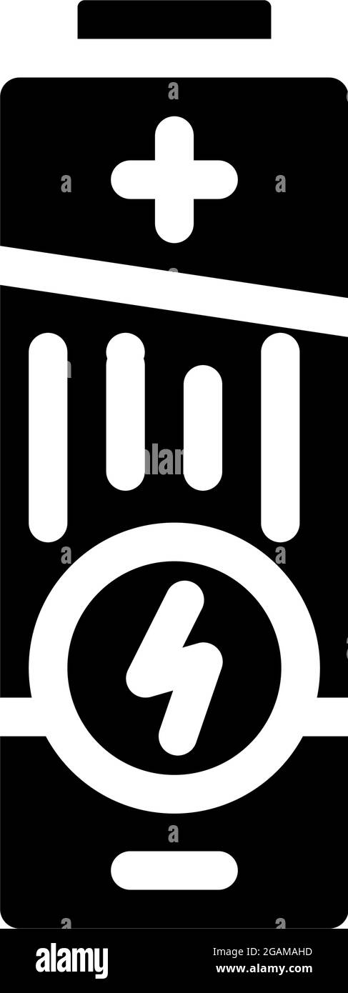 electric battery glyph icon vector illustration Stock Vector Image ...
