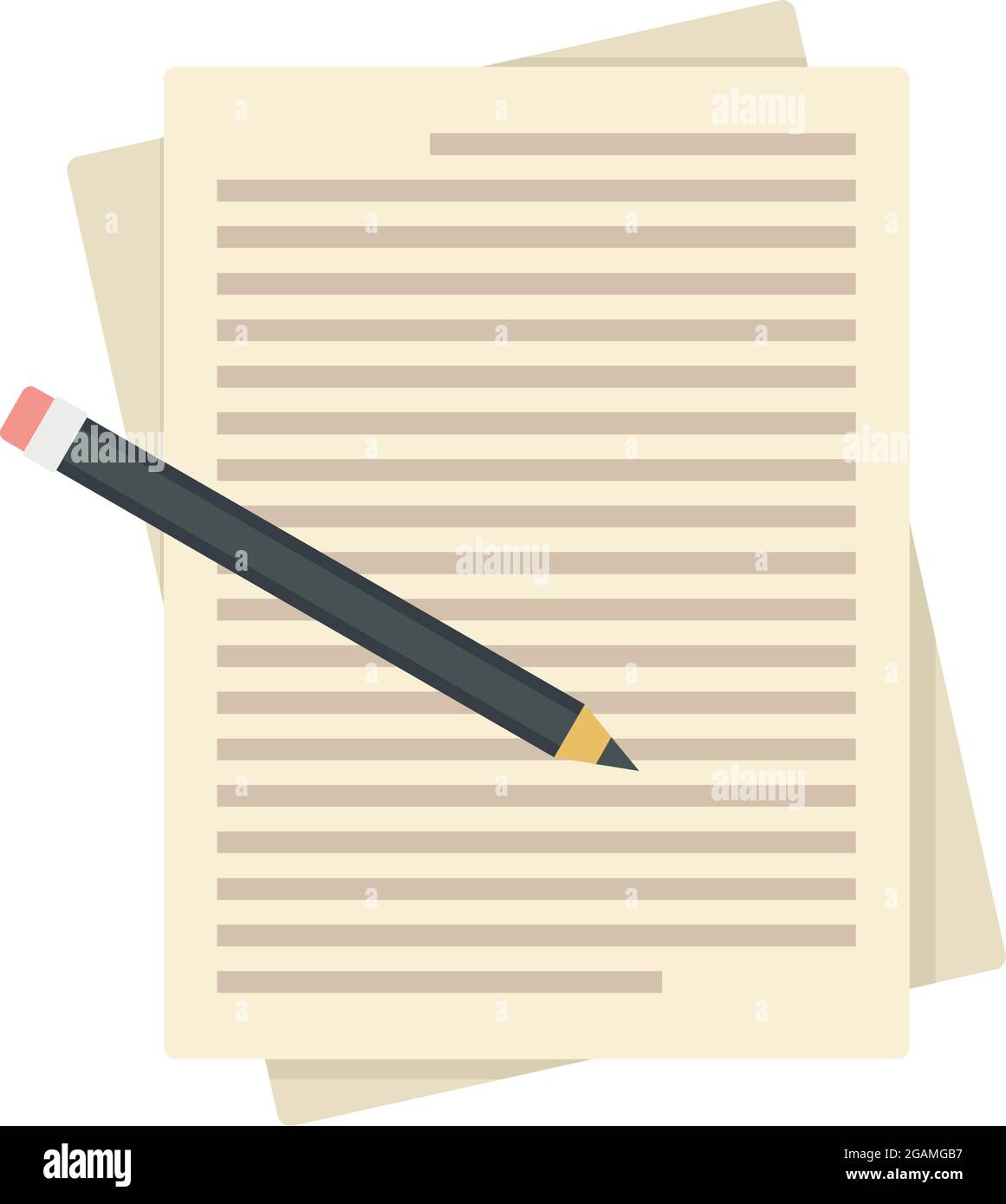 Paper editor icon. Flat illustration of paper editor vector icon ...