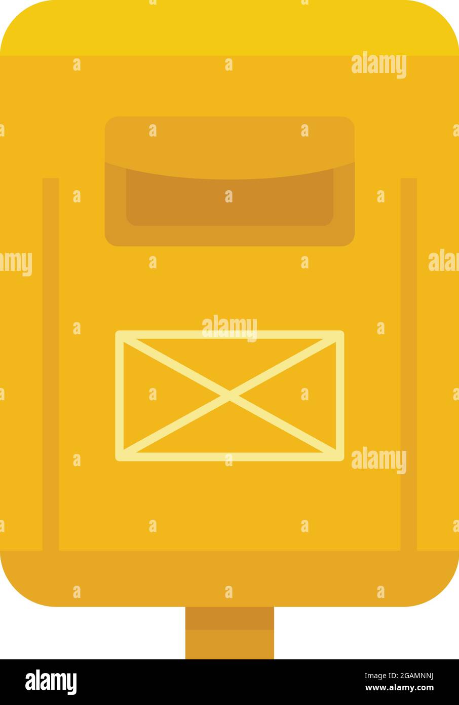 Newsletter mailbox icon. Flat illustration of newsletter mailbox vector ...