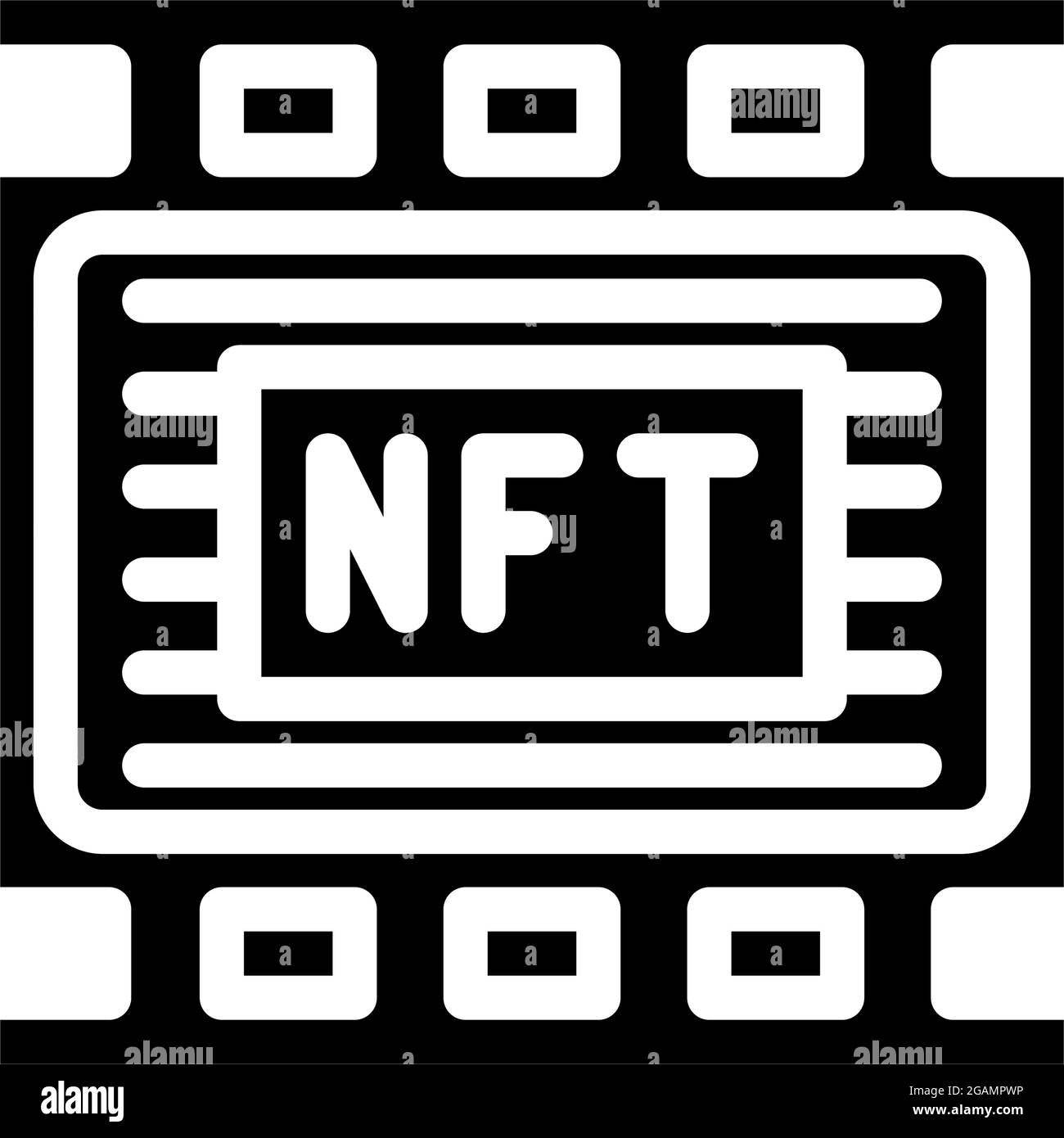 nft label glyph icon vector illustration Stock Vector Image & Art - Alamy