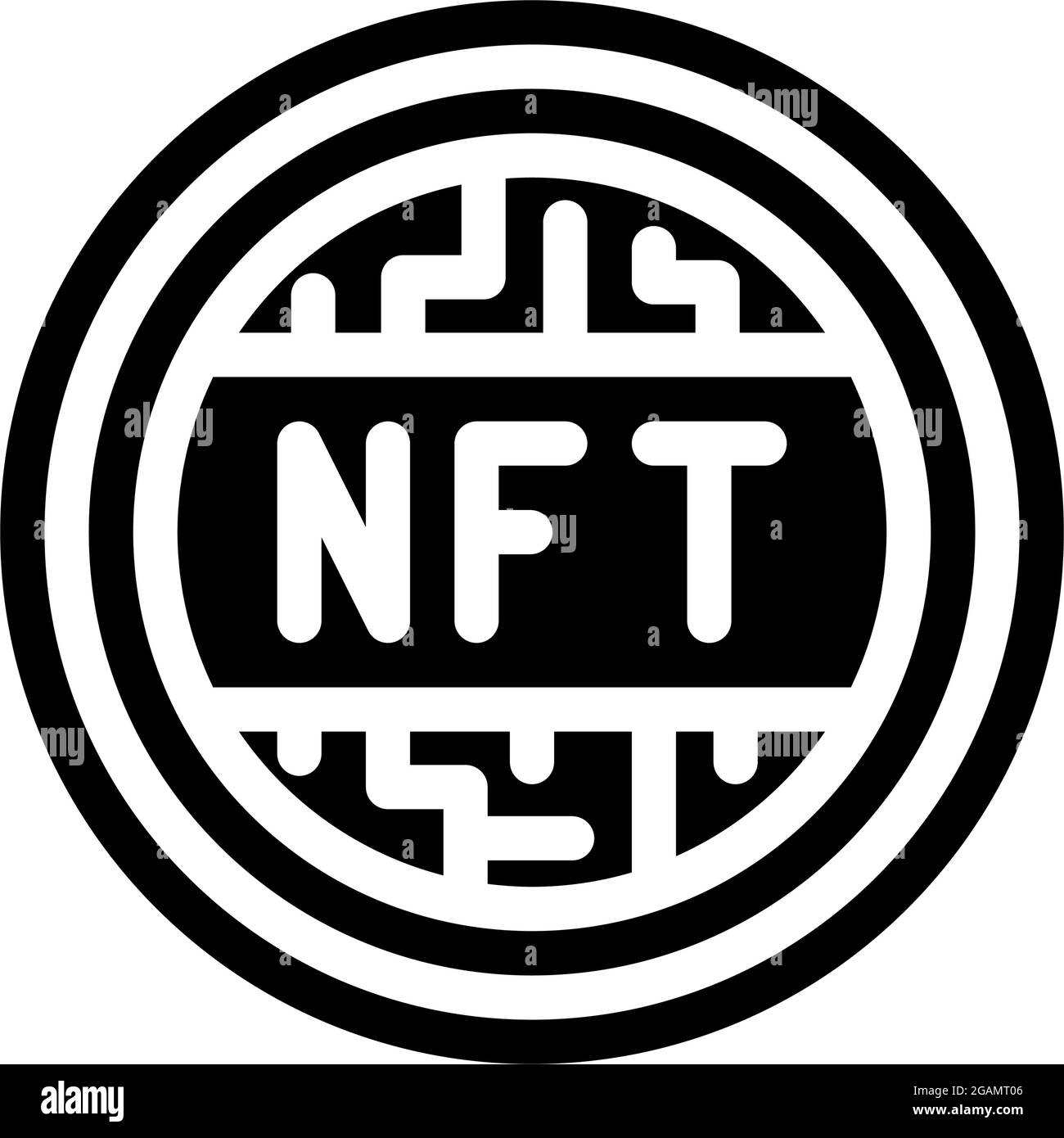 nft label glyph icon vector illustration Stock Vector Image & Art - Alamy