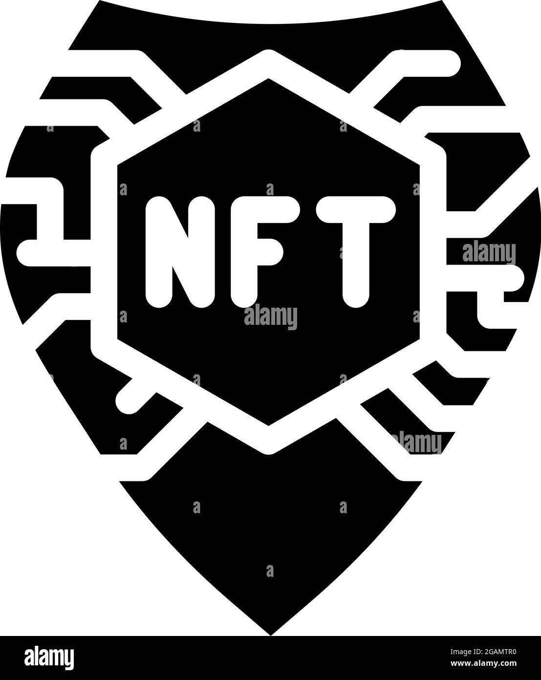 nft shield glyph icon vector illustration Stock Vector Image & Art - Alamy