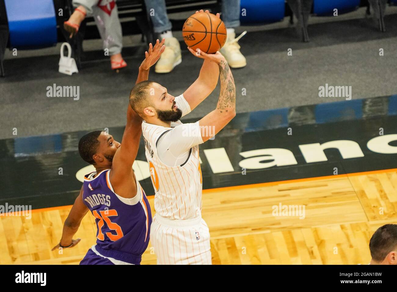 Orlando, Florida, USA, March 23, 2021, Orlando Magic's Evan Fournier