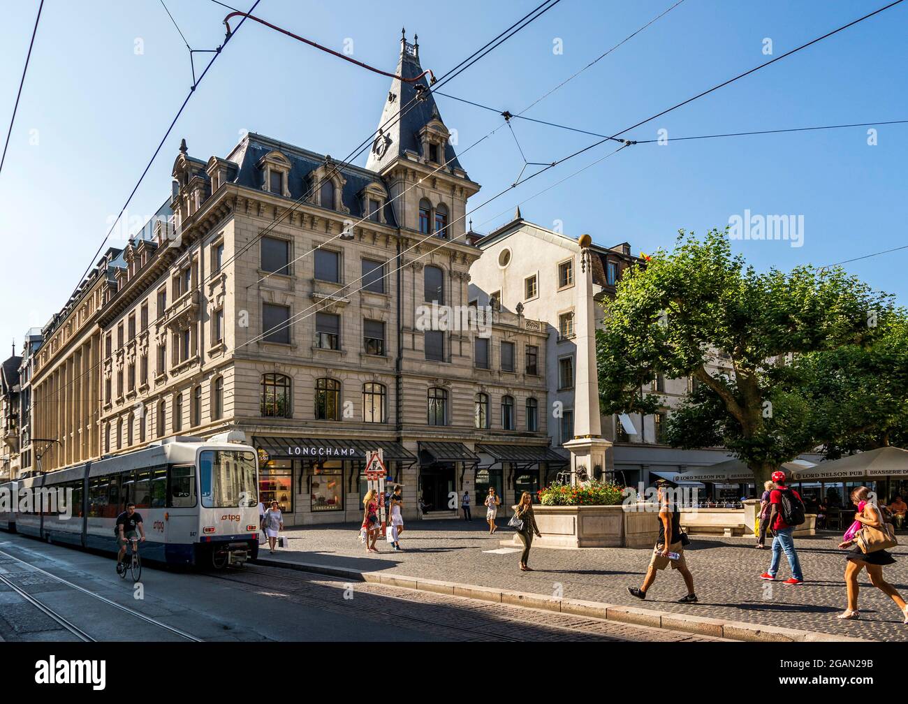 Rue de la Croix D'Or, Geneva, Switzerland Stock Photo