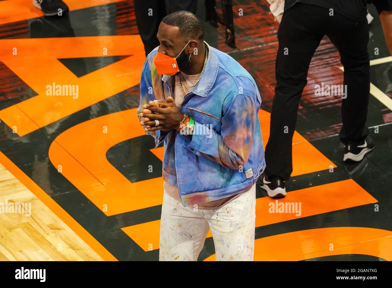 Orlando, Florida, USA, March 26, 2021, Los Angeles Lakers Small Forward LeBron James at the Amway Center  (Photo Credit:  Marty Jean-Louis) Stock Photo
