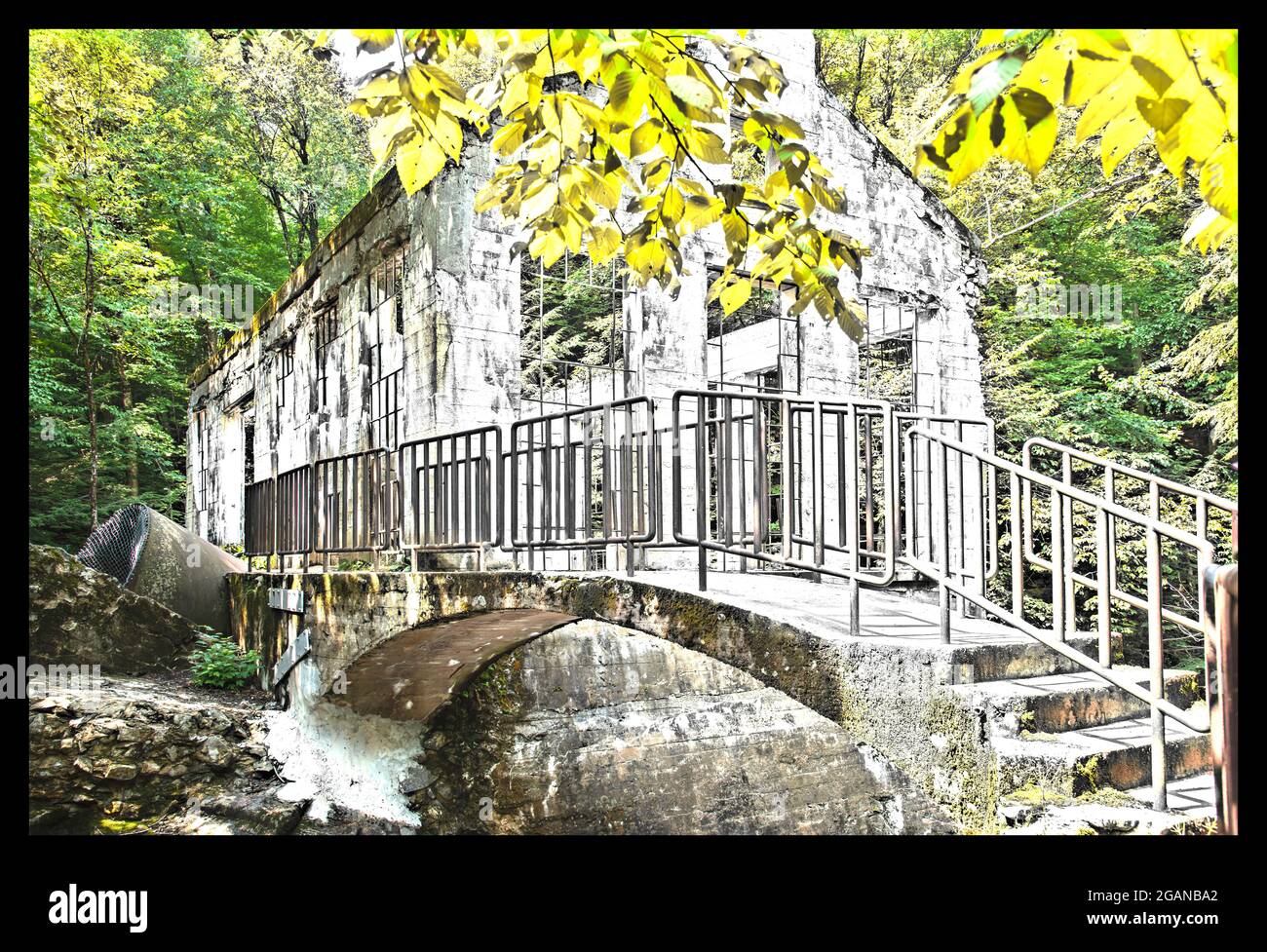 Carbide Willson Ruins - Gatineau Park Stock Photo