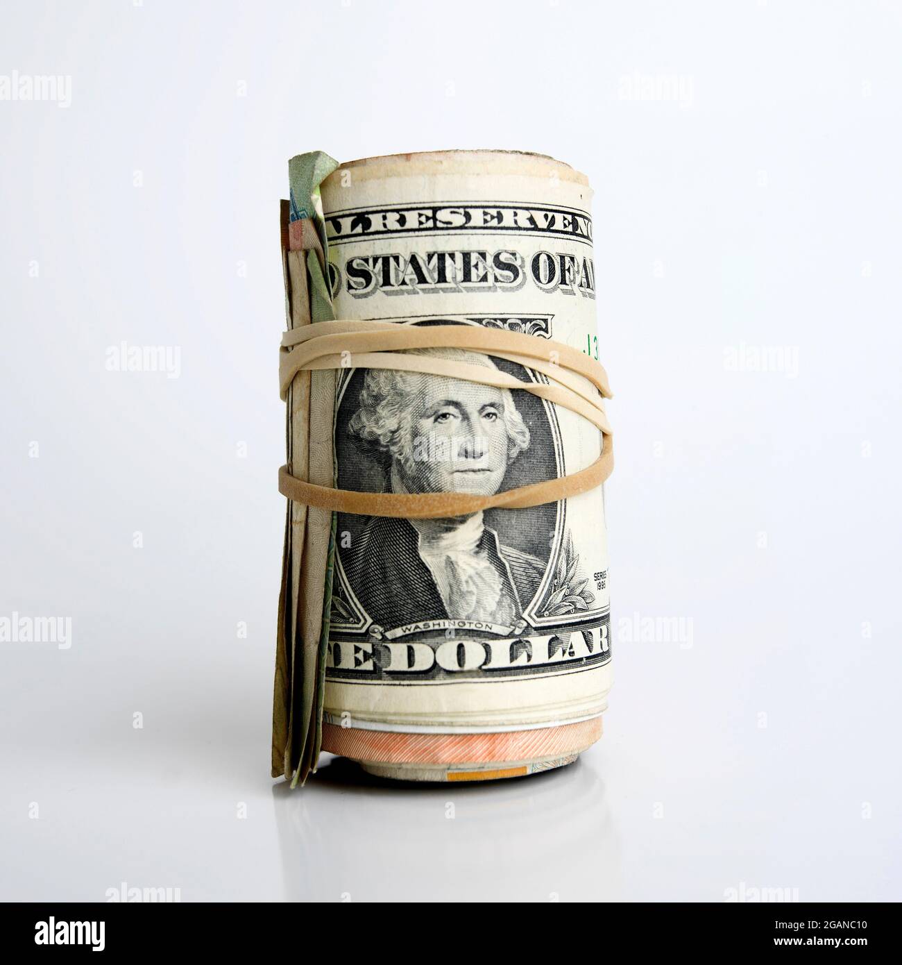 Roll of dollar banknotes Stock Photo Alamy