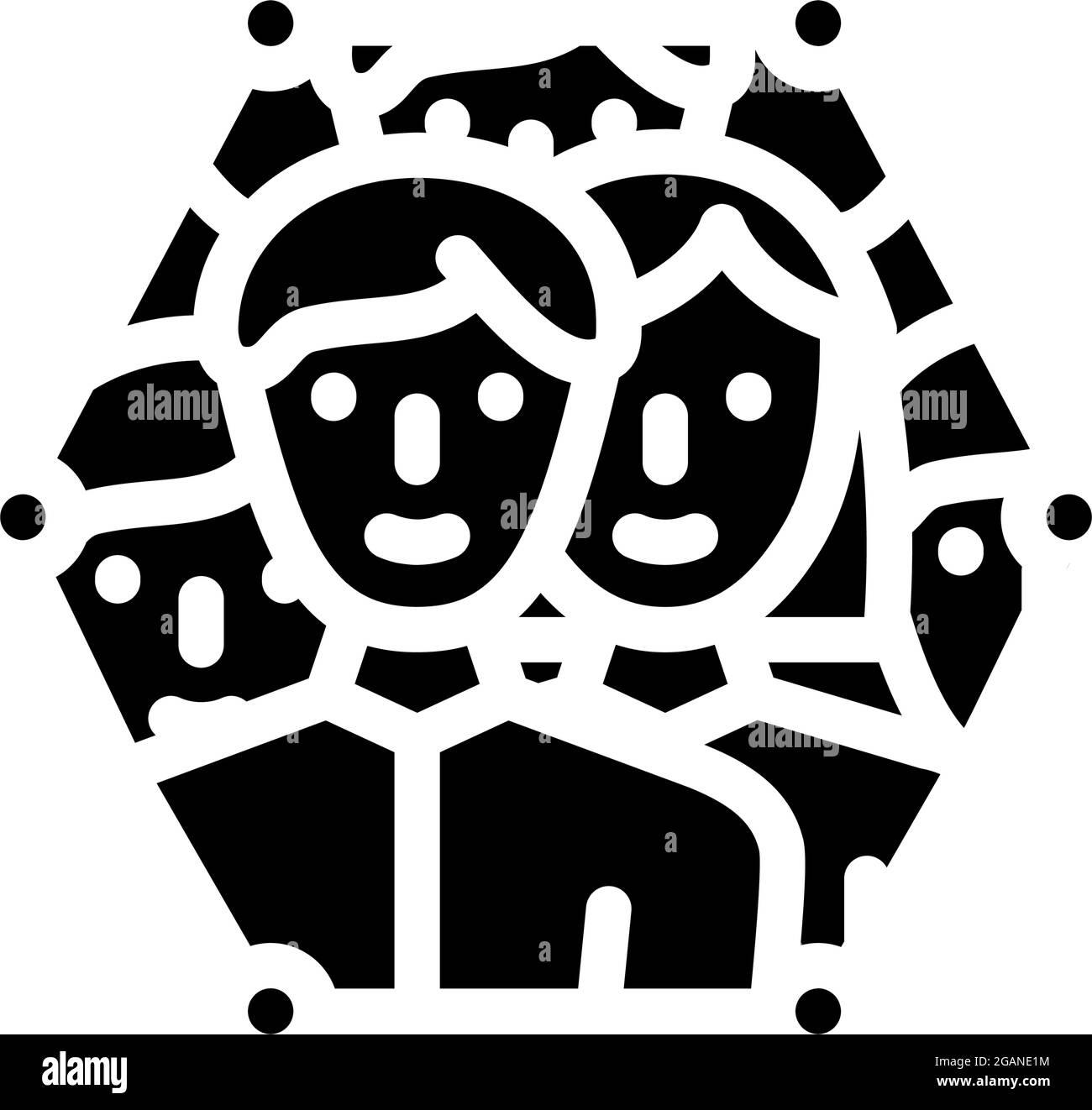 successful teamwork glyph icon vector illustration Stock Vector Image ...