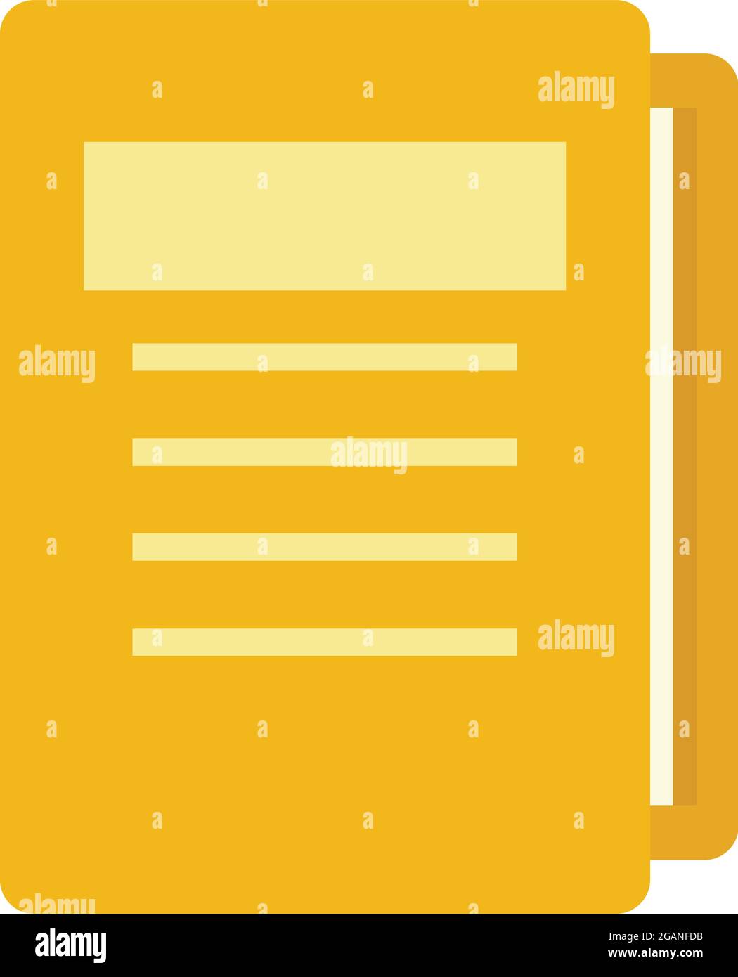 Tutor lesson folder icon. Flat illustration of tutor lesson folder ...
