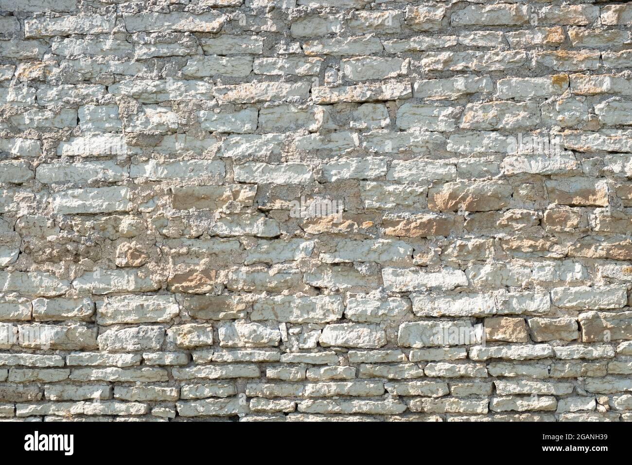 Limestone wall background. Old brick wall Stock Photo - Alamy