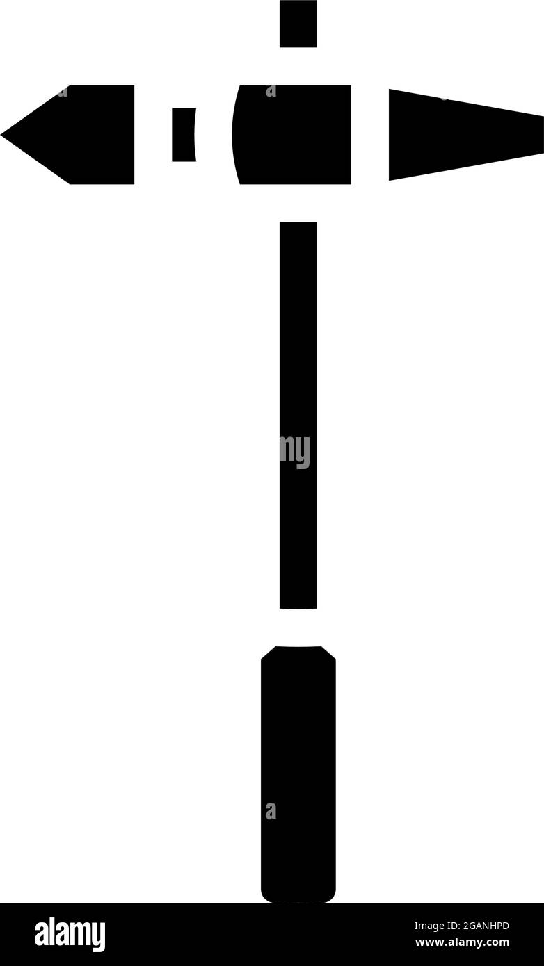 welding hammer glyph icon vector illustration Stock Vector Image & Art ...