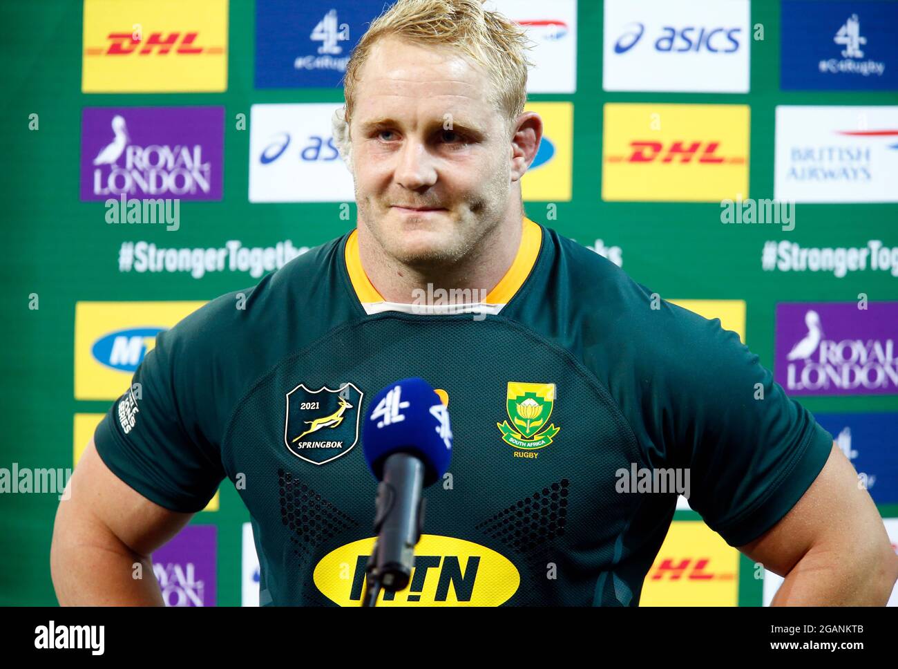 South Africa's Vincent Koch during the Castle Lager Lions Series, Second  Test match at the Cape Town Stadium, Cape Town, South Africa. Picture date:  Saturday July 31, 2021 Stock Photo - Alamy