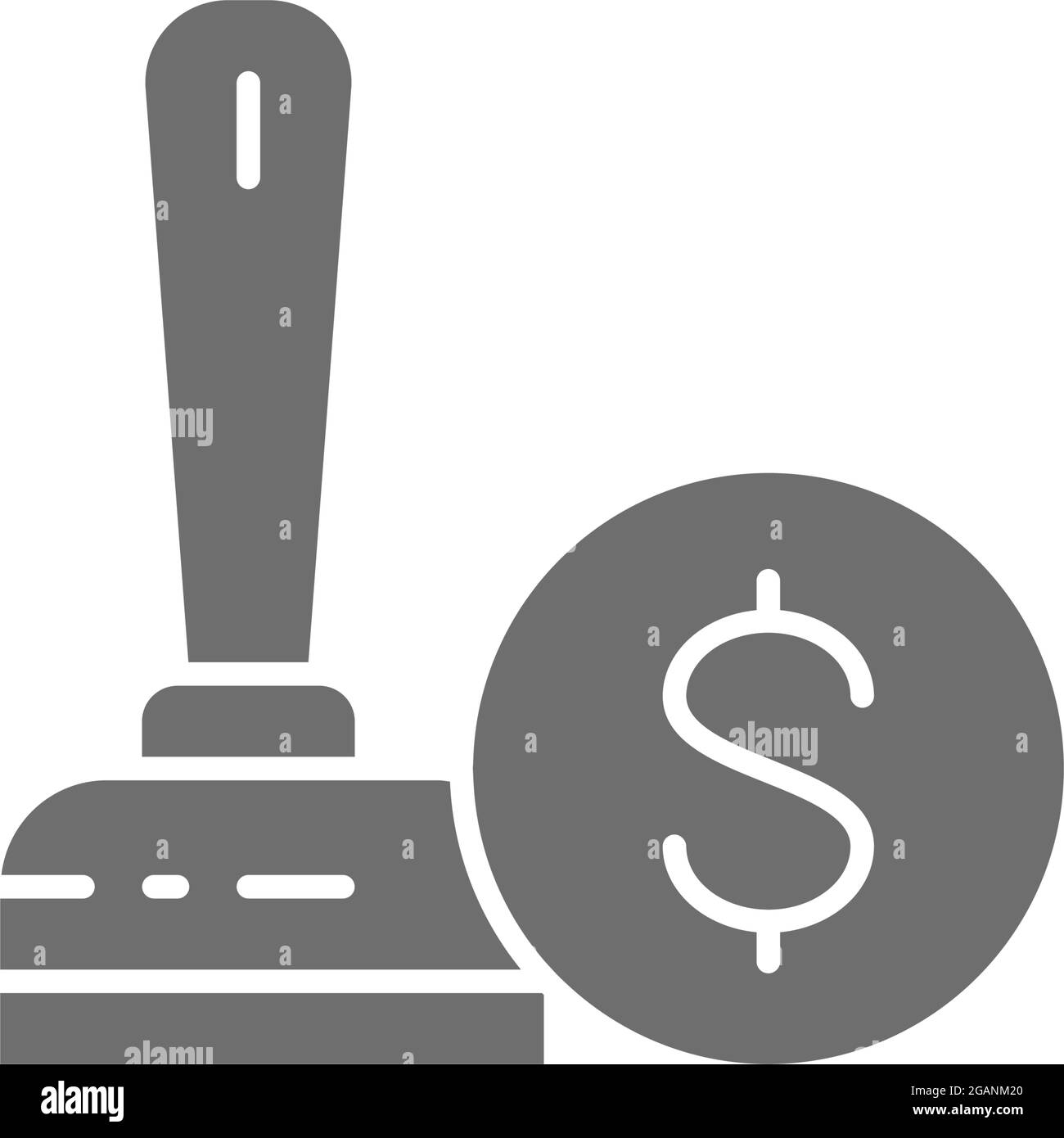 Vector credit approved, stamp, verification grey icon. Stock Vector