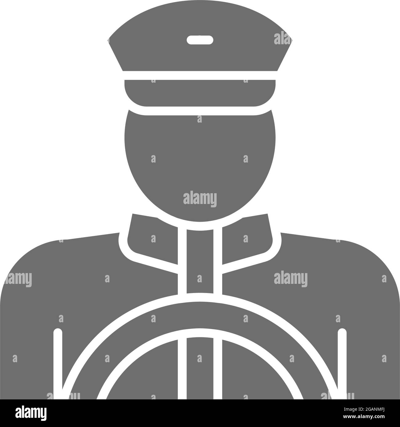 Vector taxi driver, cabbie, cabby gray icon Stock Vector Image & Art ...