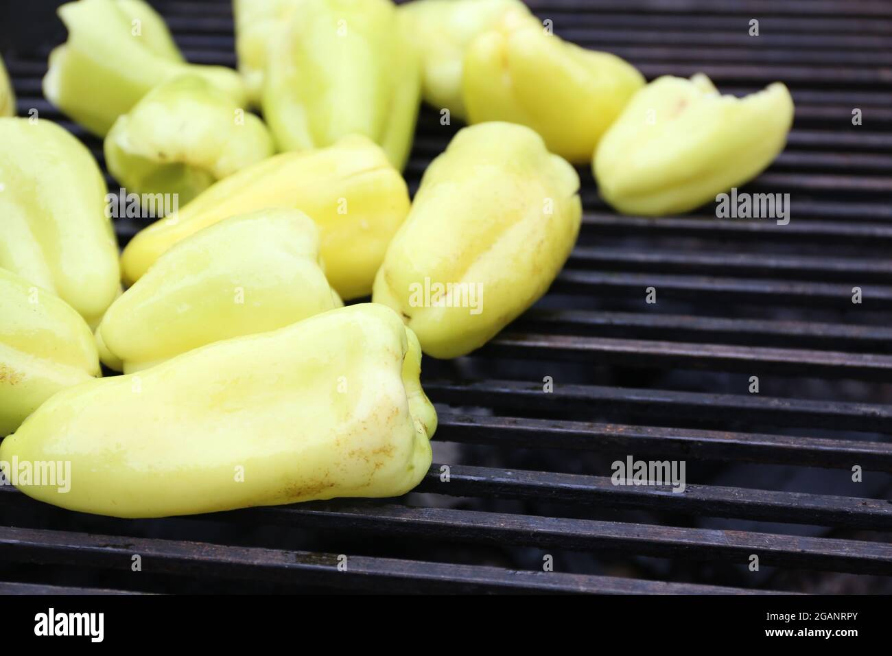 Fresh paprica on grill closeup Stock Photo Alamy