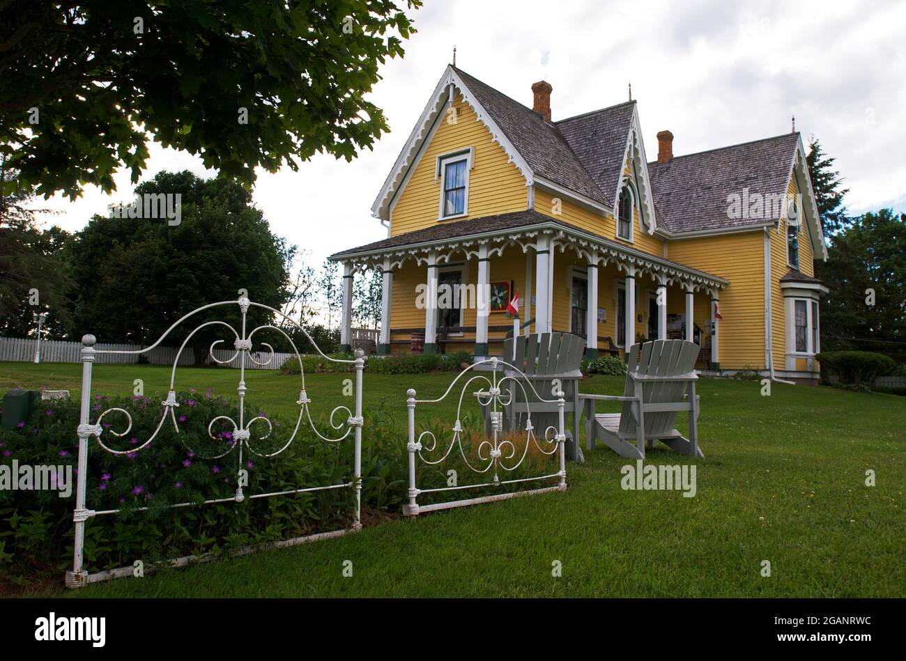 Author Lucy Maud Montgomery lived in this home while she was teaching in Bideford, PEI. The Bideford Parsonage Museum is now open to the public. Stock Photo