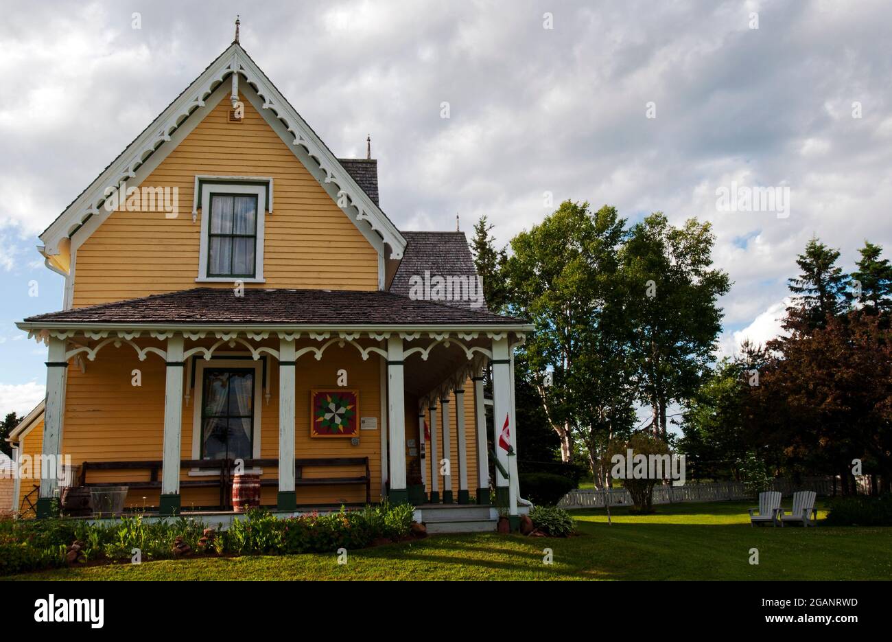 Author Lucy Maud Montgomery lived in this home while she was teaching in Bideford, PEI. The Bideford Parsonage Museum is now open to the public. Stock Photo