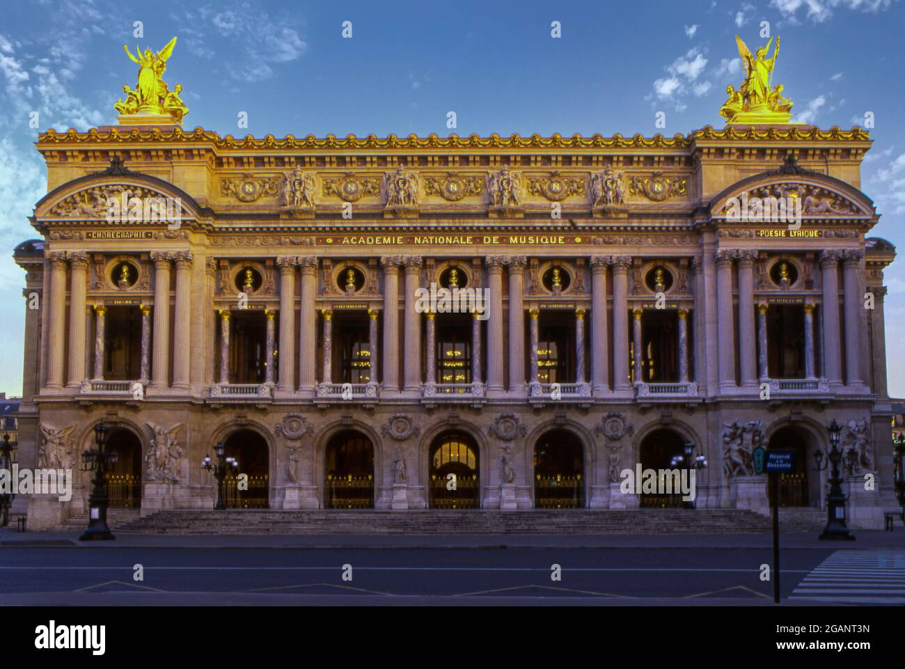 Sunrise at The Palais Garnier or Opéra Garnier in Paris, France Stock Photo