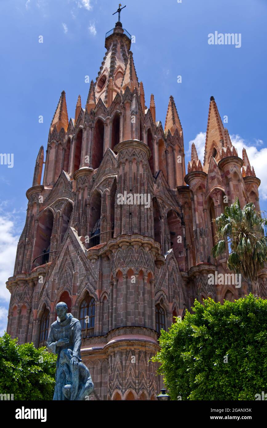 San Miguel de Allende, Mexico Parroquia de San Miguel Arcangel Stock