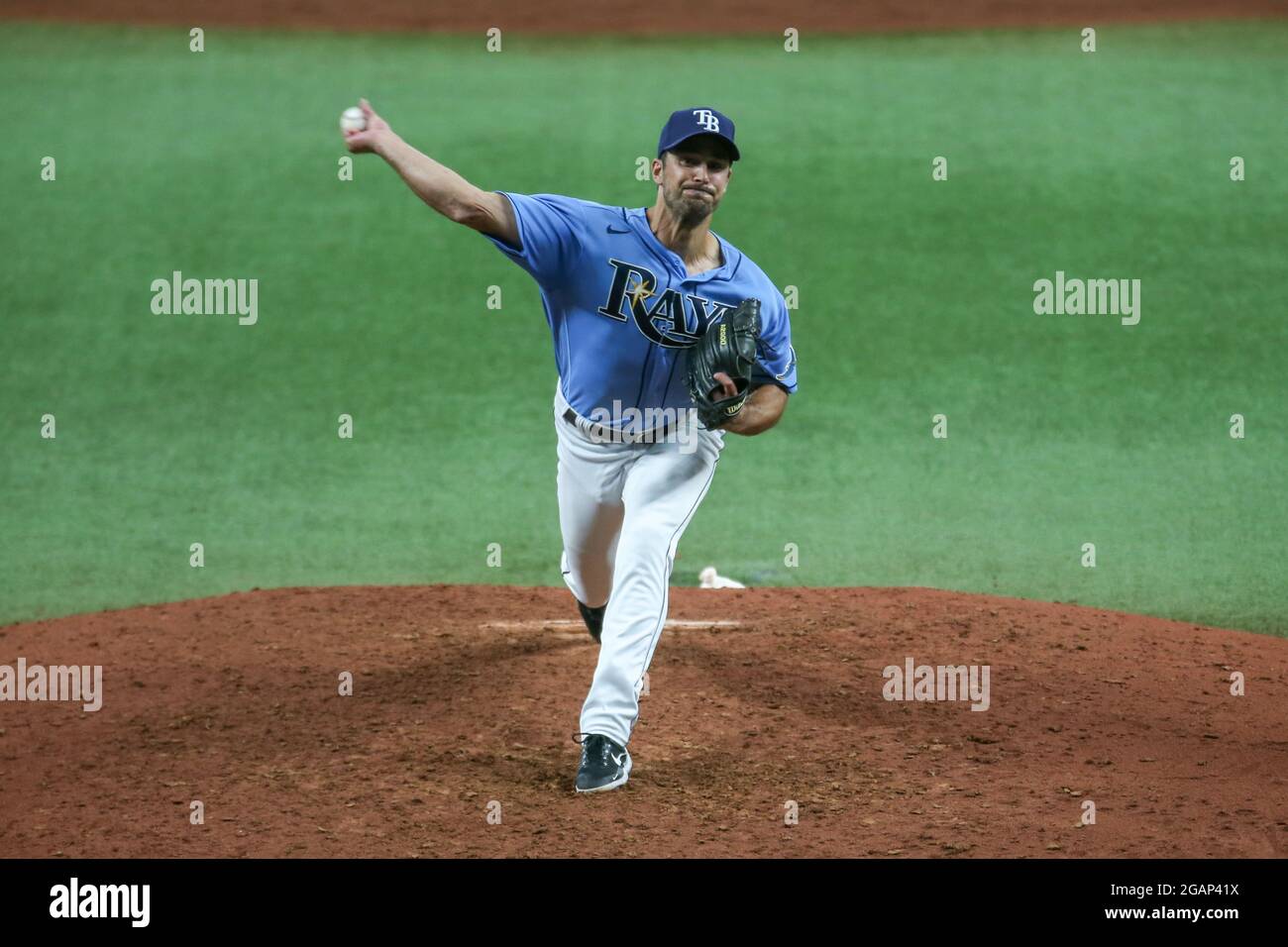 St. Petersburg, FL. USA; Making his debut, Tampa Bay Rays relieve
