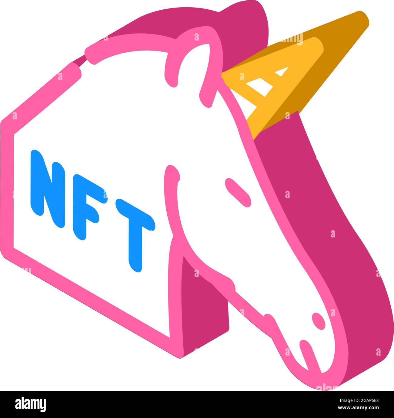 nft label color icon vector illustration Stock Vector Image & Art - Alamy