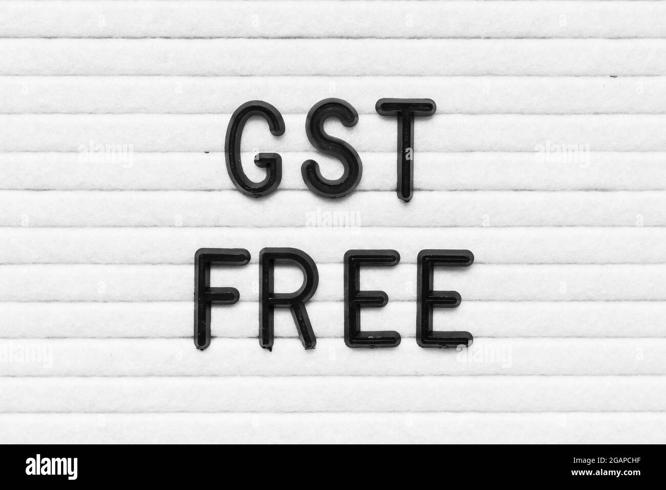 Black alphabet letter in word GST (Abbreviation of Goods and Services ...