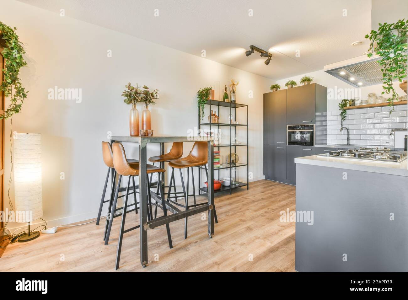 Interior design of bright and beautiful dining room Stock Photo - Alamy