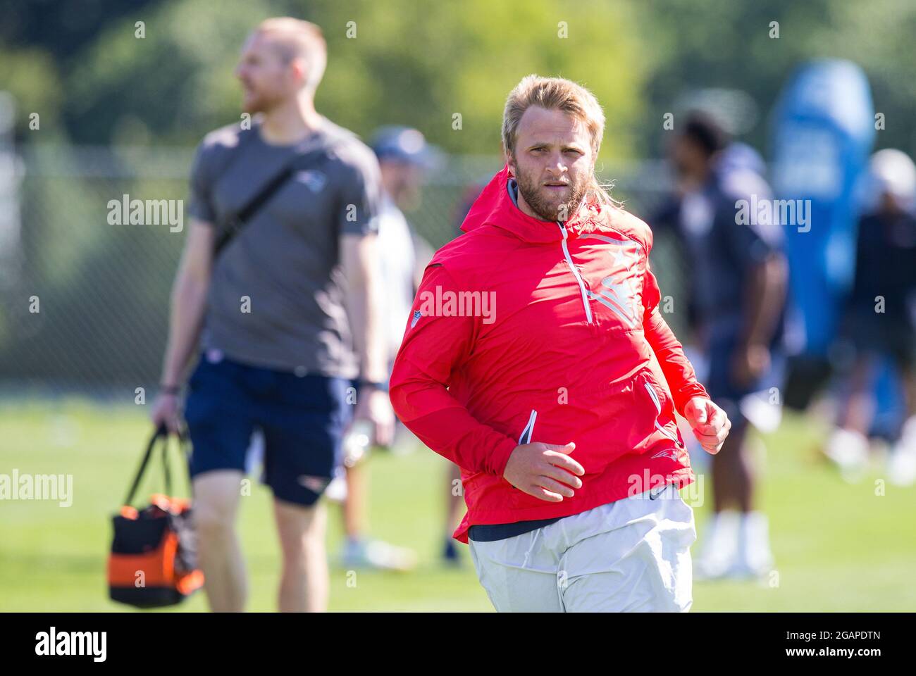 FOXBOROUGH, MA - JULY 28: New England Patriots wide receiver Kristian  Wilkerson (17) during New Engl