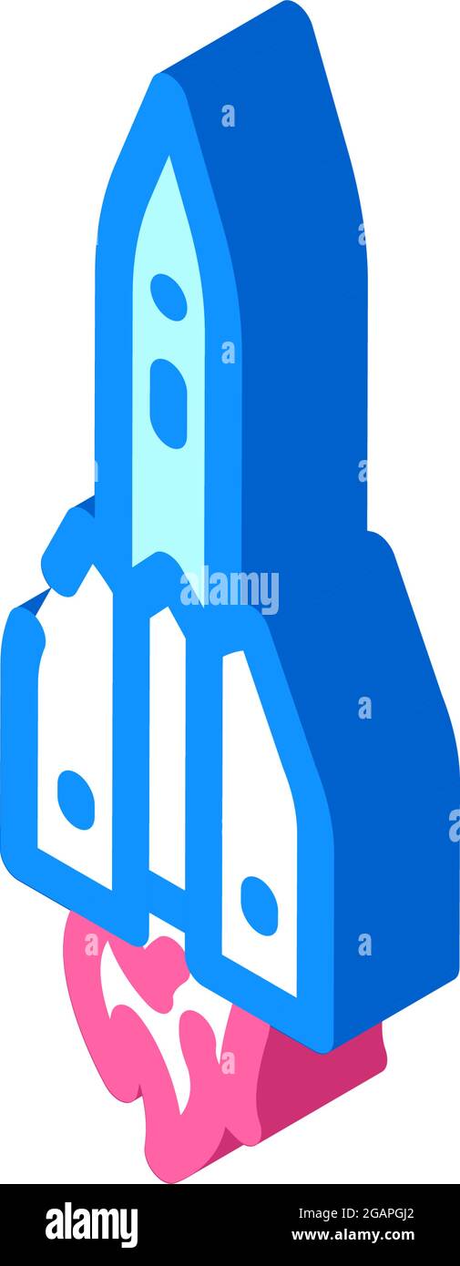 launch rocket isometric icon vector illustration Stock Vector Image ...