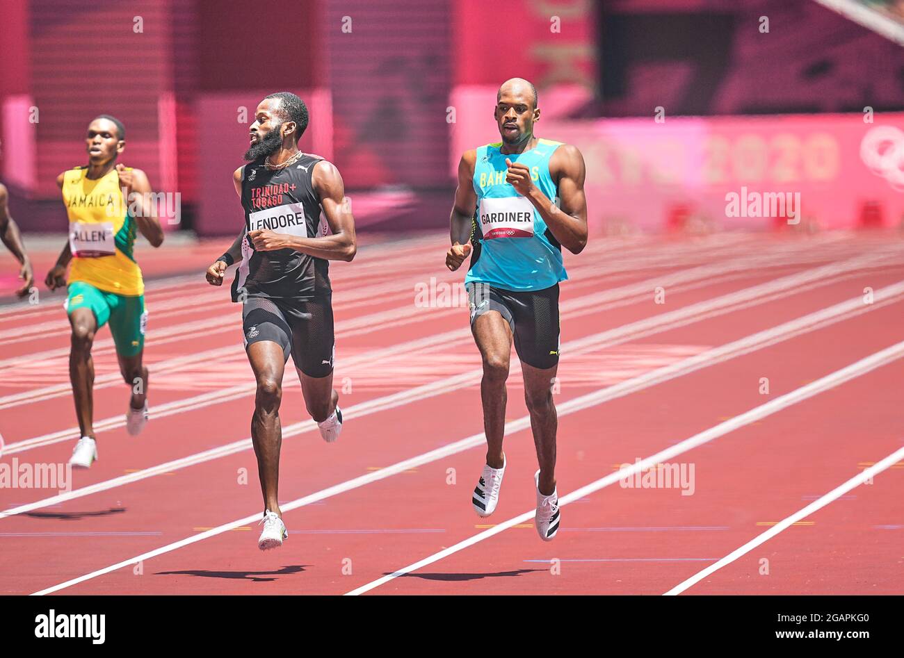 August 1, 2021: Steven Gardiner from Bahamas during 400m meter for men at  Tokyo Olympic Stadium, Tokyo, Japan. Kim Price/CSM Stock Photo - Alamy