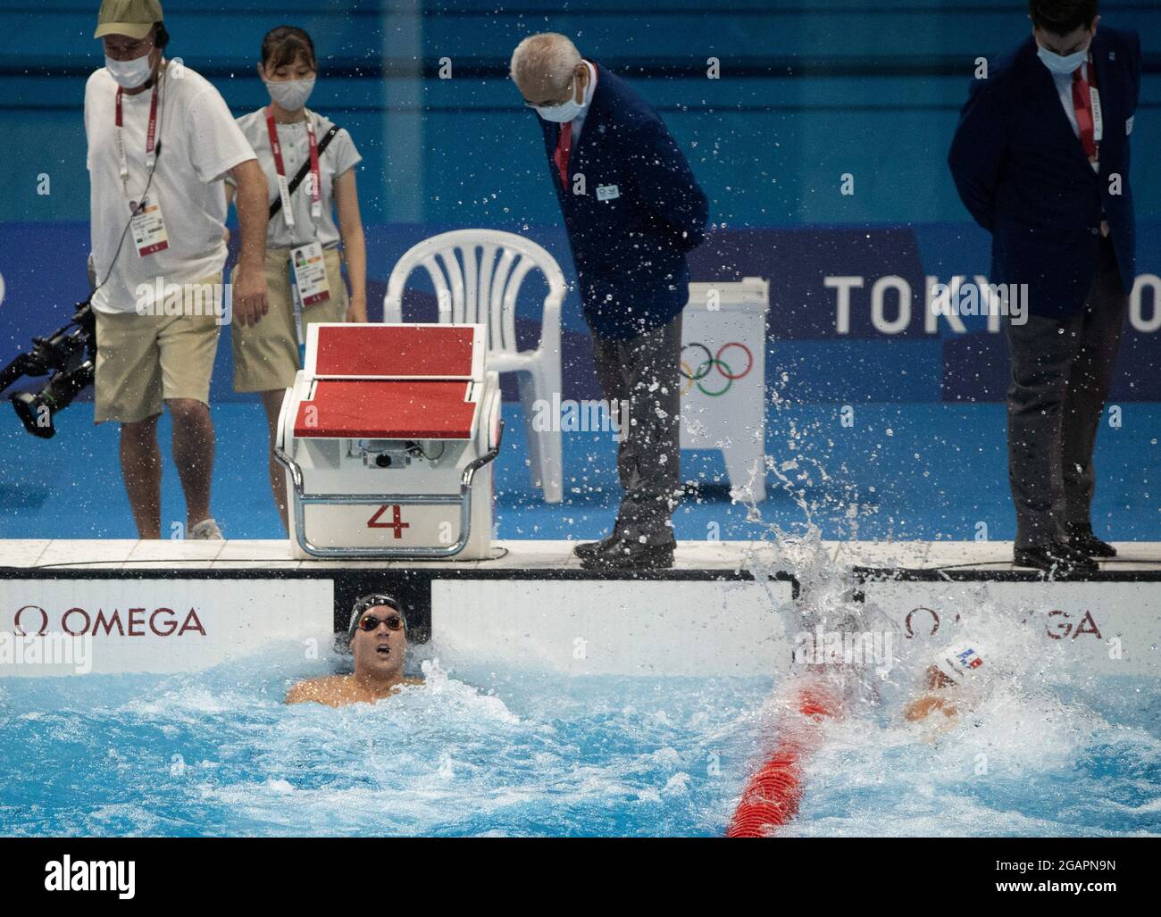 Tokyo, Kanto, Japan. 1st Aug, 2021. Caeleb Dressel (USA) wins Gold Medal in the Men's 50m Freestyle Final during the Tokyo 2020 Olympics at the Tokyo Aquatics Centre on Sunday, August 1, 2021 in Tokyo. (Credit Image: © Paul Kitagaki Jr./ZUMA Press Wire) Stock Photo