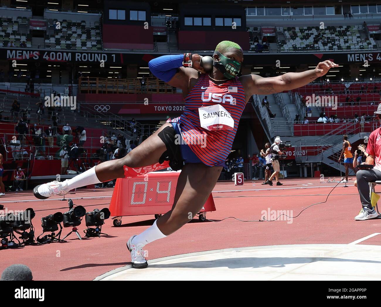 Tokyo, Japan. 1st Aug, 2021. Raven Saunders of the United States