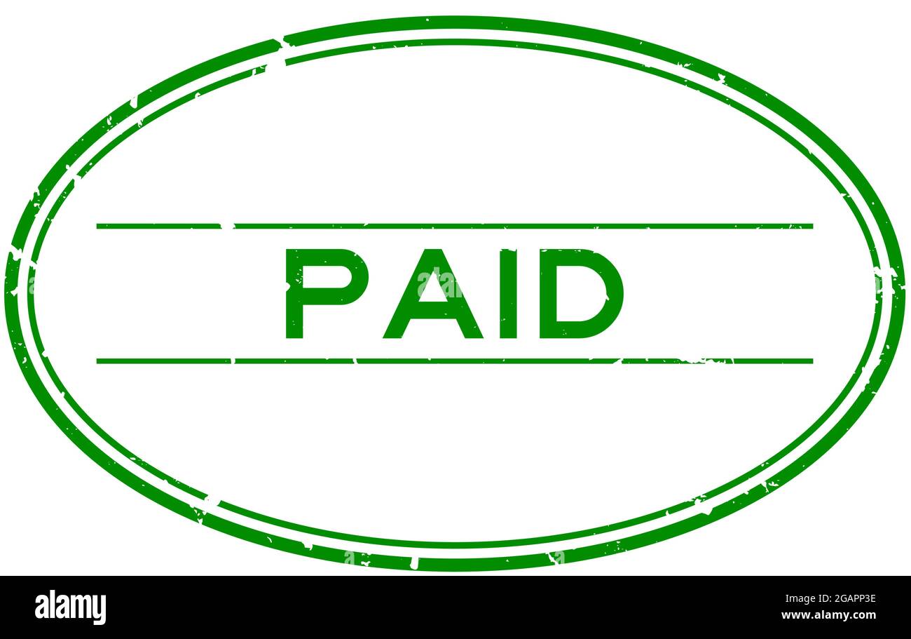 Paid stamp on invoice Stock Vector Images Alamy