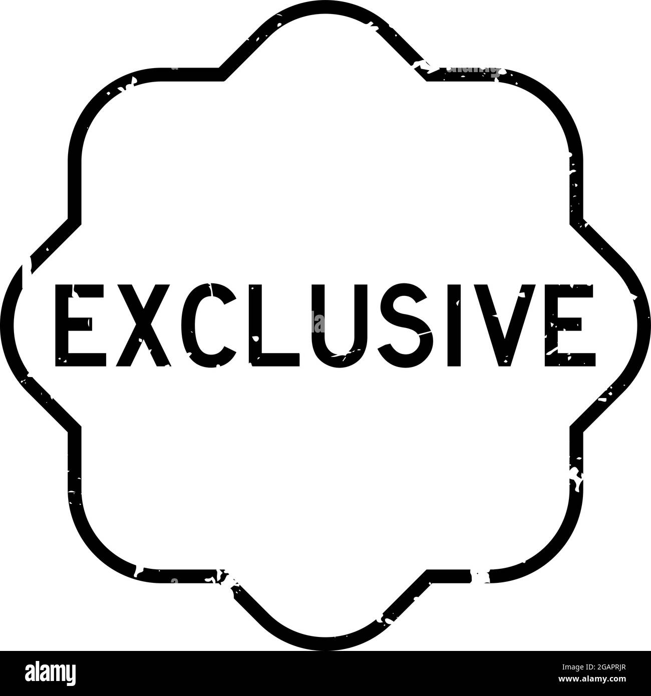 Grunge black exclusive word rubber seal stamp on white background Stock ...
