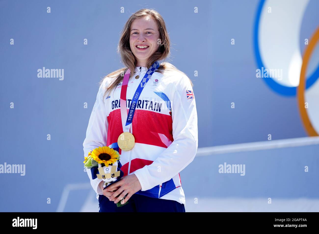 Great Britain's Charlotte Worthington with her gold medal following ...