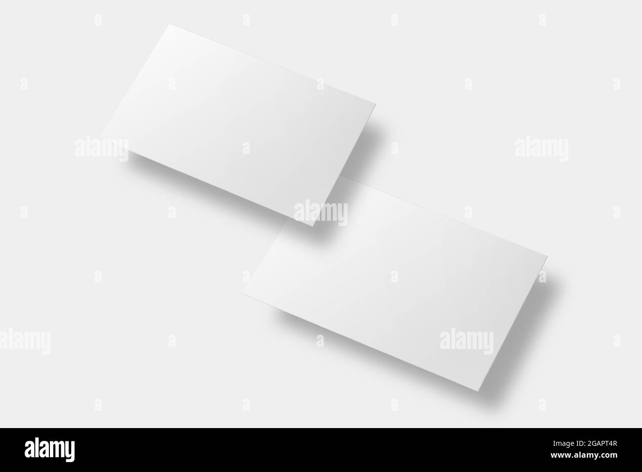 Blank business card mockup vector in white tone with front and rear view  Stock Vector Image & Art - Alamy