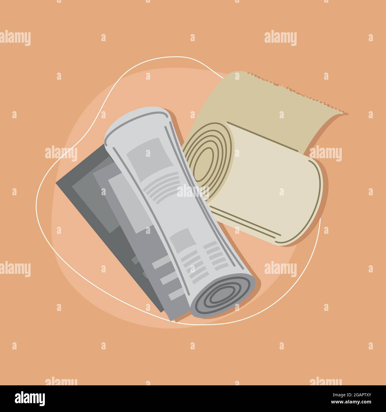 paper rool with newspaper Stock Vector Image & Art - Alamy