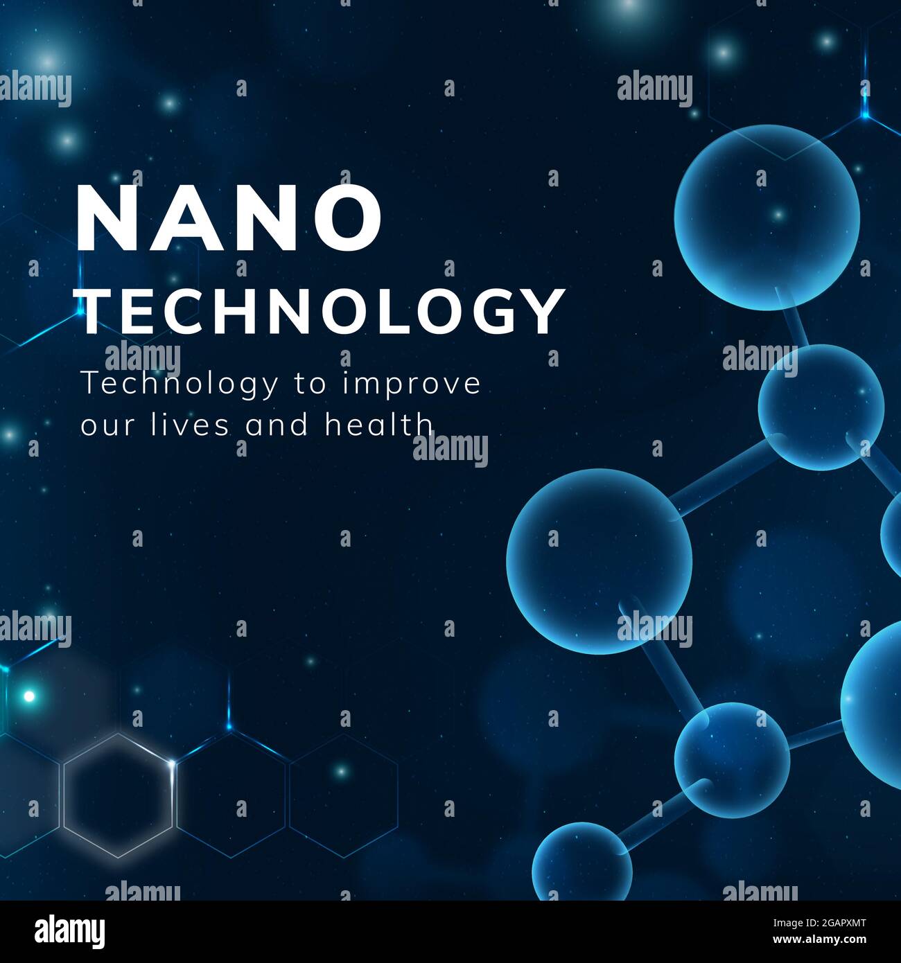 Nanotechnology Molecular Structure Template Vector Medical Science Social Media Story Stock Vector Image Art Alamy