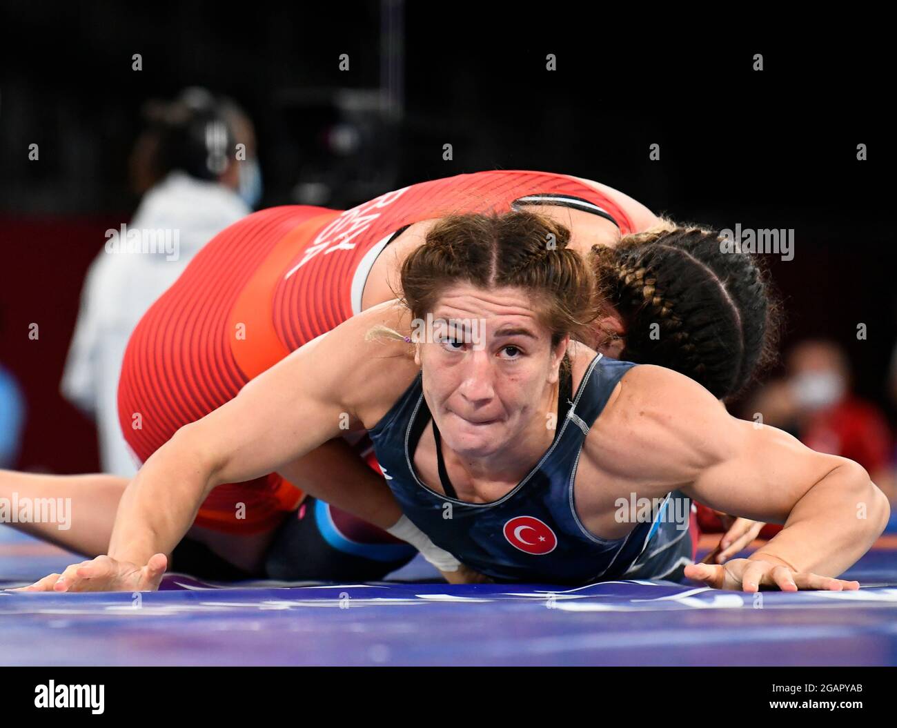 tokyo 2020 olympics wrestling freestyle women s 76kg quarterfinal makuhari messe hall a chiba japan august 1 2021 adeline maria gray of the united states in action