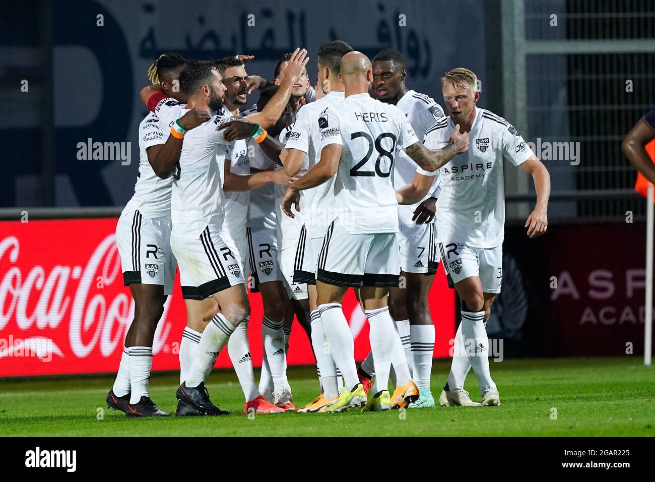 Eupen Belgium July 31 Jens Cools Of Kas Eupen Celebrate First Kas Eupen Goal Of The Evening During The Jupiler Pro League Match Between Kas Eupen And Anderlecht At Kehrweg Stadion On