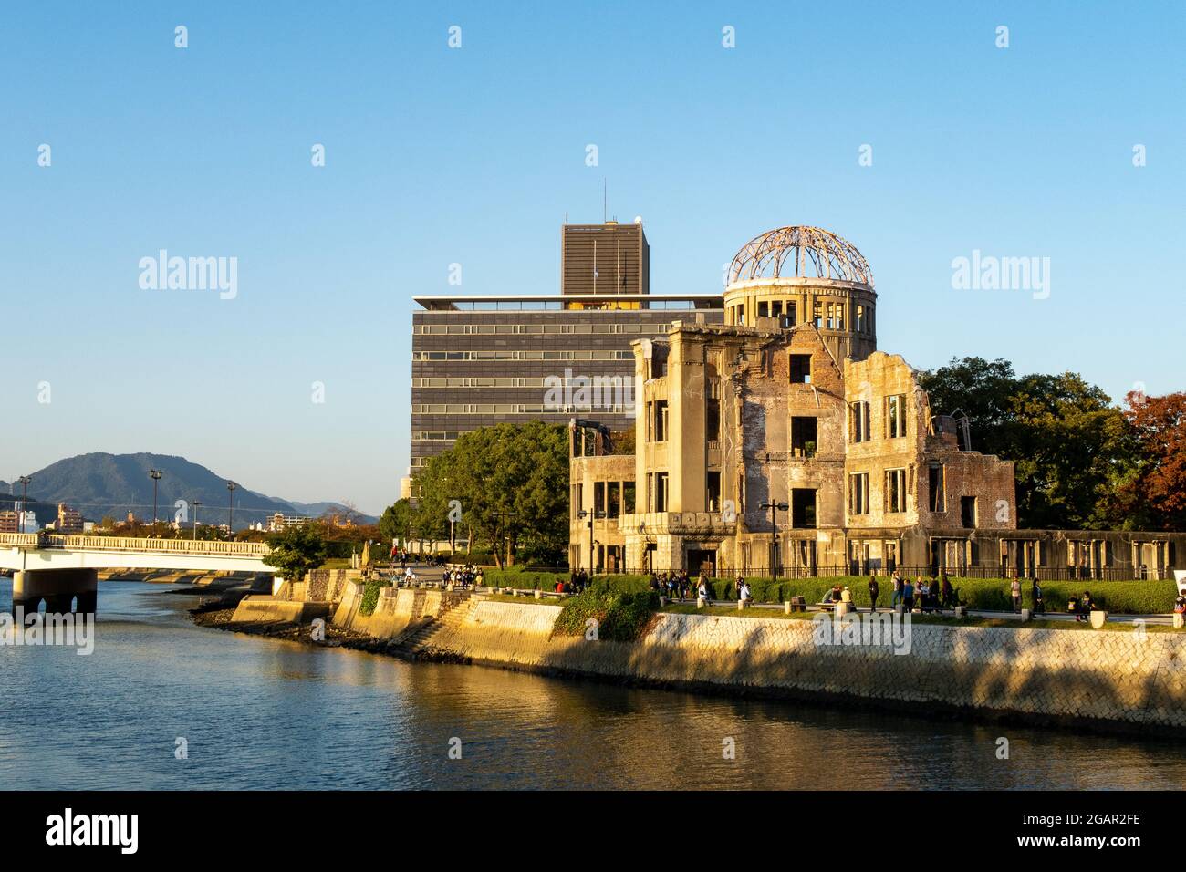 Hiroshima Peace Memorial (Atomic Bomb Dome, Genbaku Dome) building, which survived atomic bombing in Hiroshima, Japan. Stock Photo