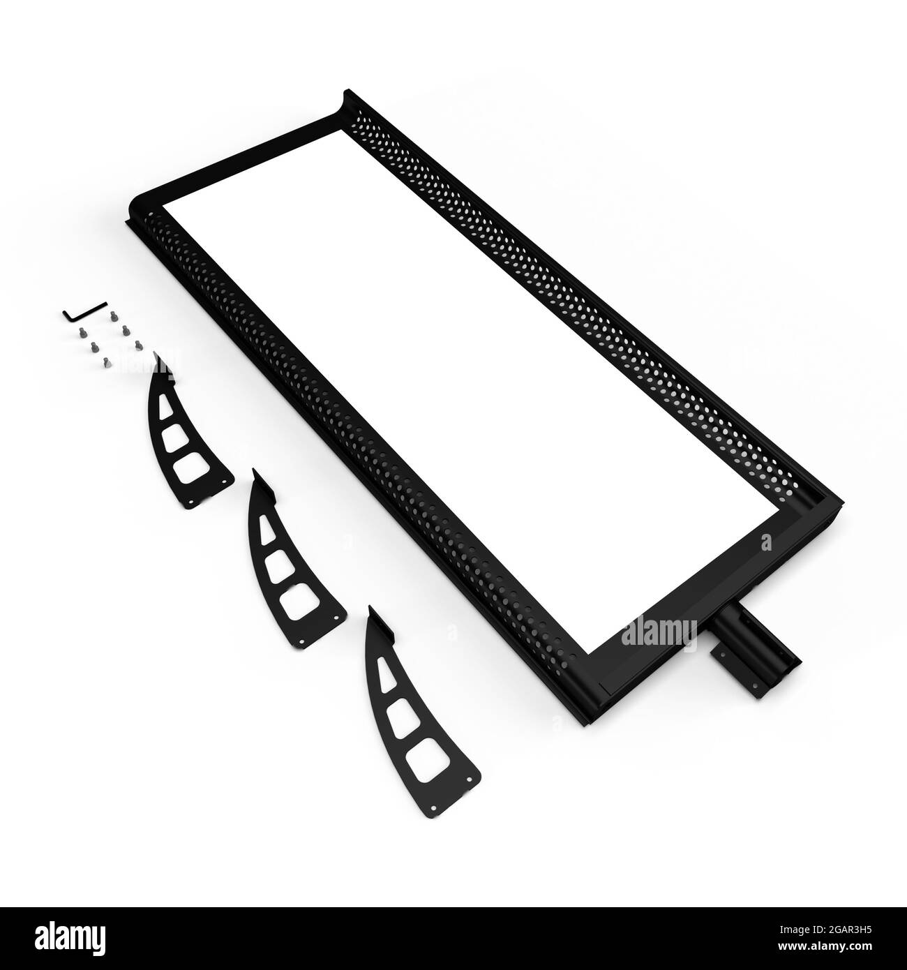 Wind Spinner Sign Perspective View of parts when disassembled