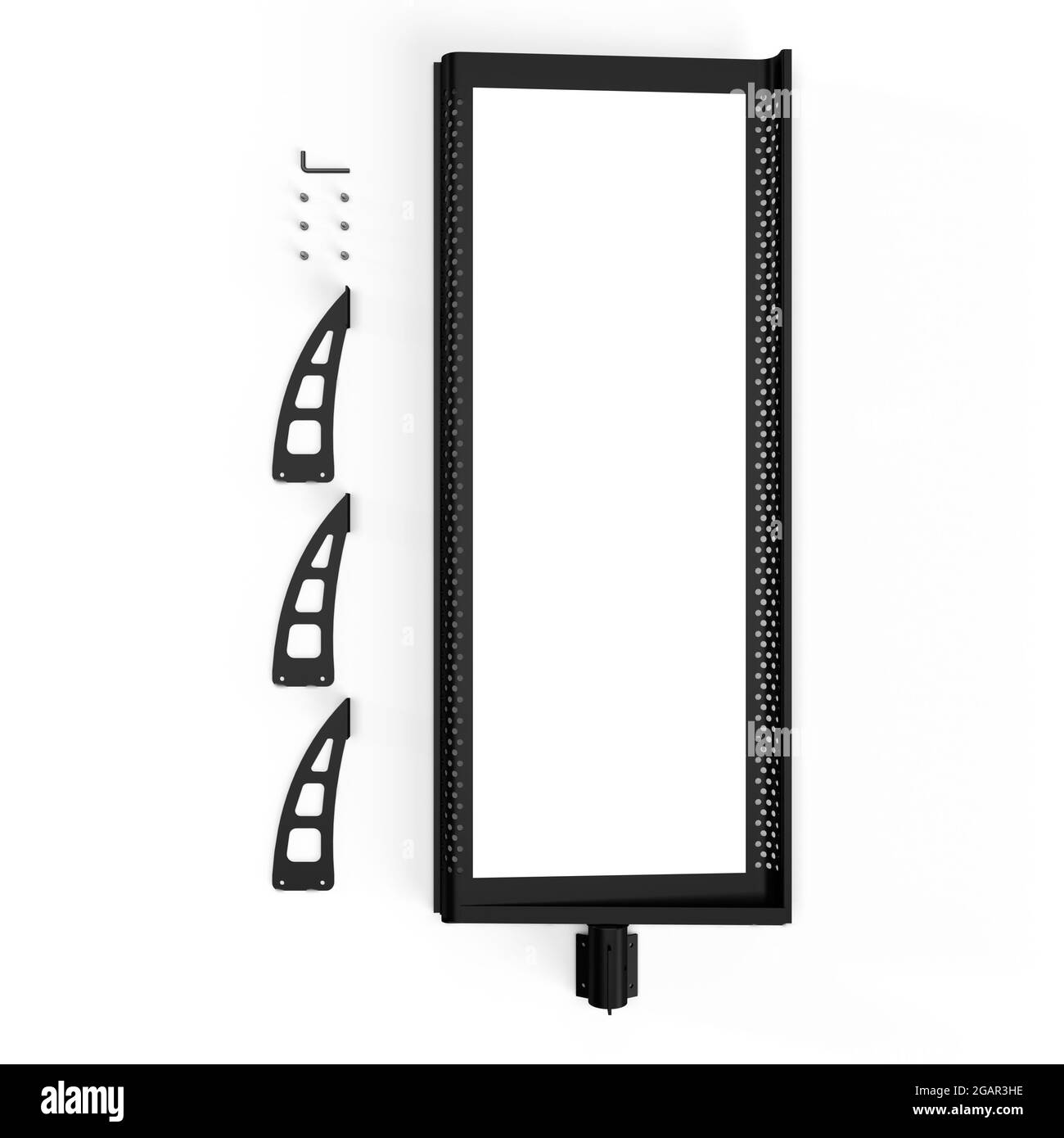 Wind Spinner Sign Assembly or Component Layout Top View Stock Photo