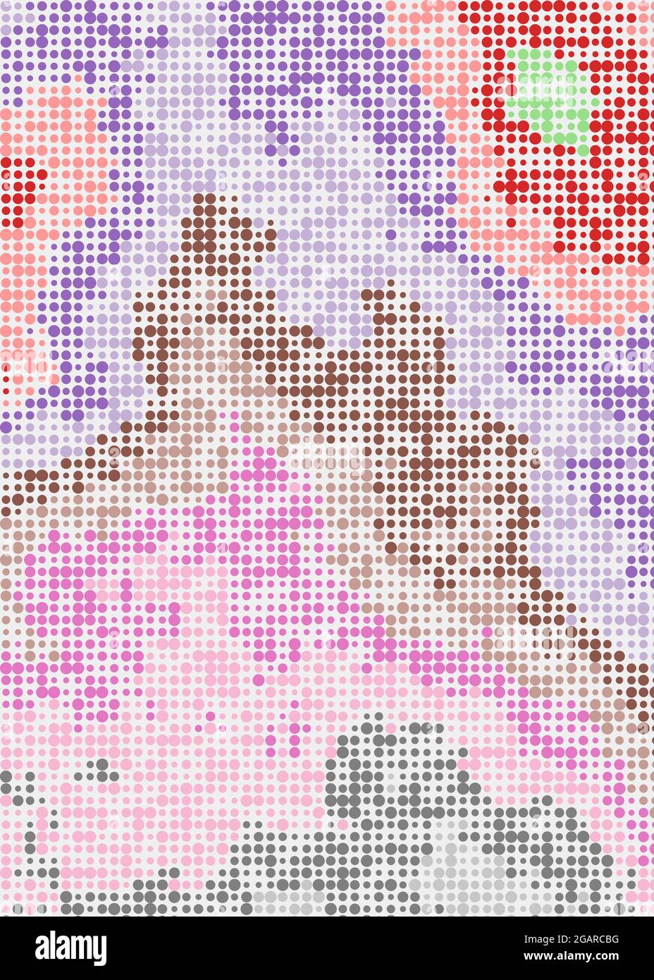 Abstract Geometrical color pixel generative art illustration Stock ...